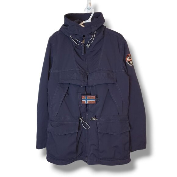 Napapijri Antarctic Expidition Research Skidoo Coat Blue Size L - Picture 1 of 8